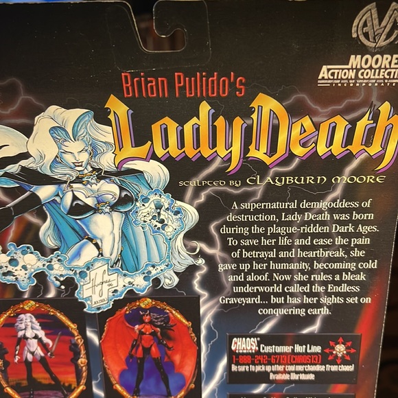 CHAOS! COMICS 1997 BRIAN PULIDO’S 🔥LADY DEATH🔥 Sculptor Clayburn Moore VINTAGE - Picture 6 of 12